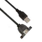 200MM Usb 2.0 Plug Panel Mount Cable , 4.8Gbps Usb To Type A Cable