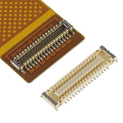 I-PEX NOVASTACK® 35-P 20708-010E-01 Anti Misalignment Corson Alloy main contacts to transmit power lines, 0.35 mm pitch