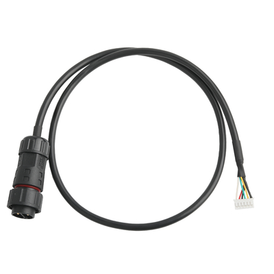 Waterproof Circular Power Cable M20 Male To Pitch 2.0 JST PHR-6 Wire UL2464 24AWGX5C